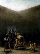 Francisco de goya y Lucientes The Yard of a Madhouse oil painting reproduction